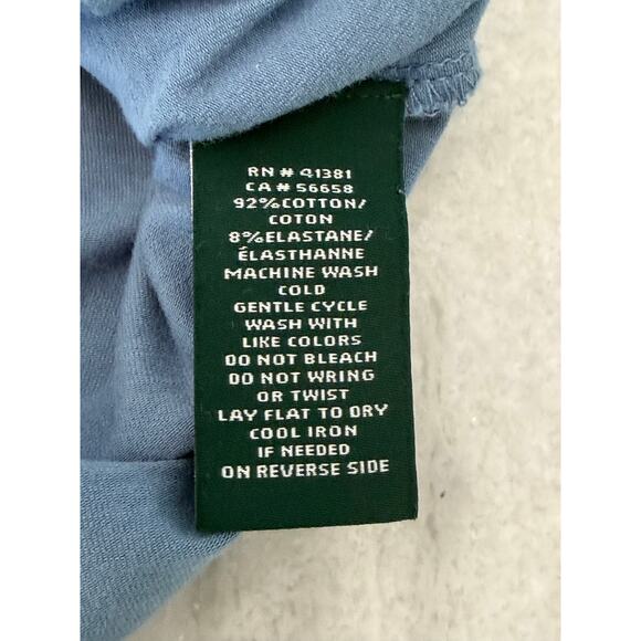 Lauren Ralph Lauren Blue Knit Surplice Top Size Small Elegant Classic Office - Picture 5 of 7